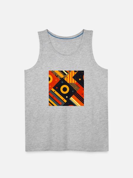 Retro Abstractions - Men's Premium Tank - heather gray
