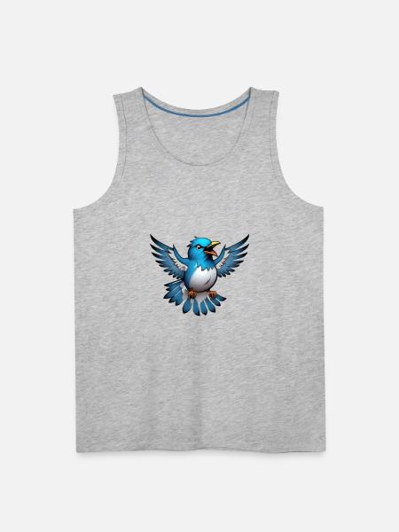 Twitter - Men's Premium Tank - heather gray