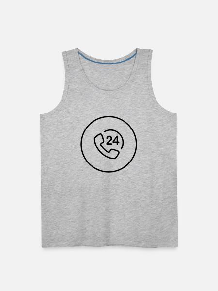 phone - Men's Premium Tank - heather gray