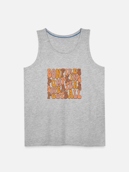 Bonfires pumpkins - Men's Premium Tank - heather gray