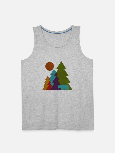Pine Trees - Men's Premium Tank - heather gray
