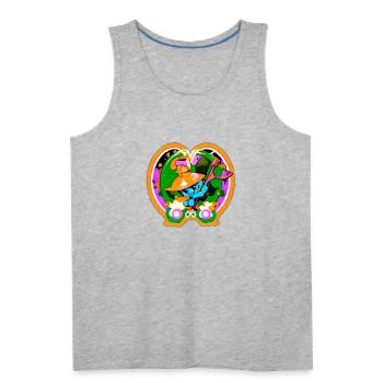 active waiting - Men's Premium Tank - heather gray - Front