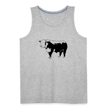 bull - Men's Premium Tank - heather gray - Front