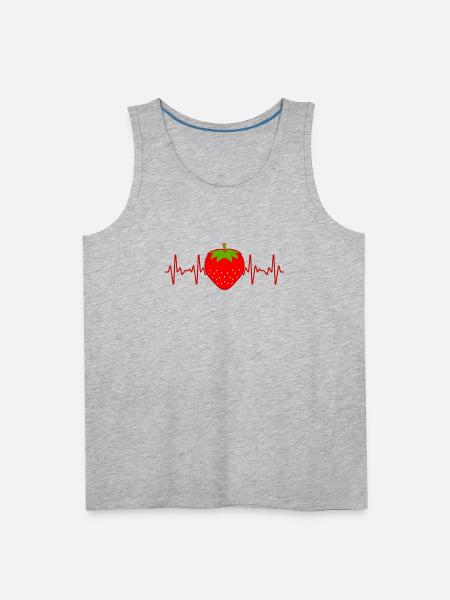 Strawberry For Strawberries - Men's Premium Tank - heather gray