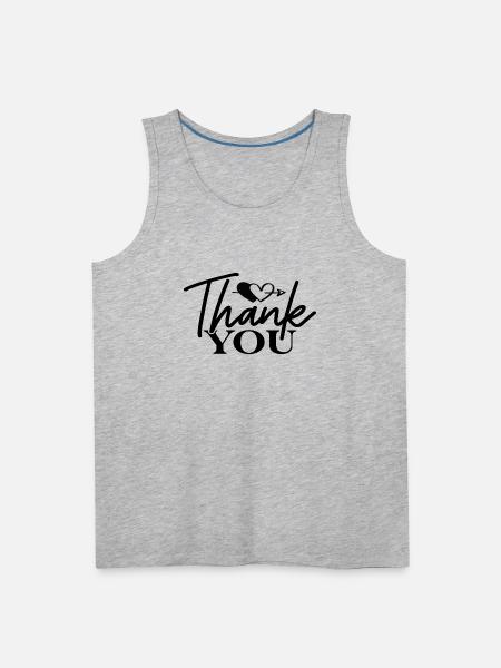 Thank you - Men's Premium Tank - heather gray