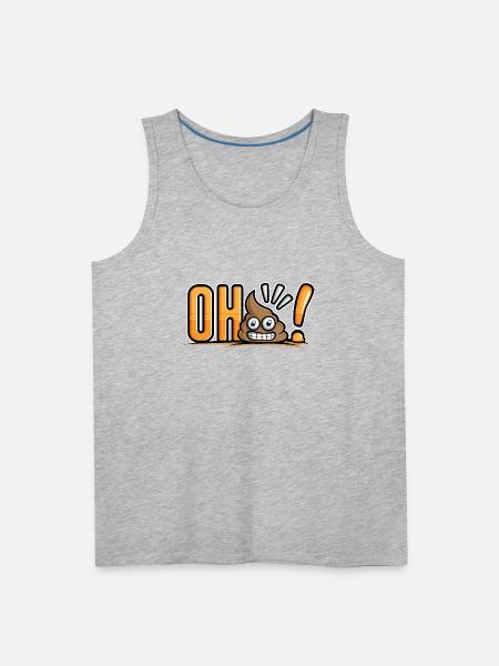 Funny Poop - Men's Premium Tank - heather gray