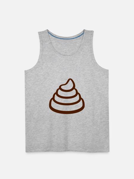 Disgusting big poop pile - Men's Premium Tank - heather gray