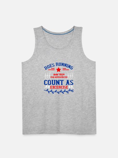 Running away from responsibilities - Men's Premium Tank - heather gray