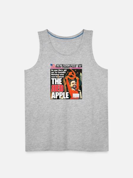 The Red Apple New York Post Zohran Mamdani  - Men's Premium Tank - heather gray