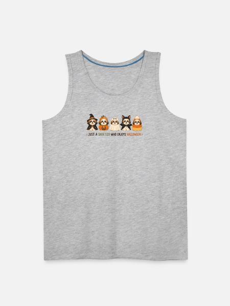 Halloween Shih Tzu Crew - Men's Premium Tank - heather gray