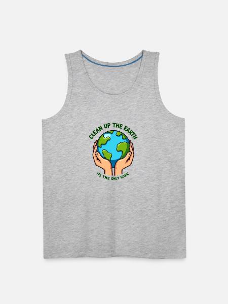 Clean Up the Earth - Men's Premium Tank - heather gray