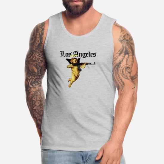 Los Angeles Angel with AK 47' Men's Premium Tank Top | Spreadshirt
