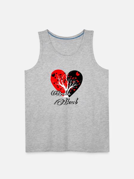 Broken heart - Men's Premium Tank - heather gray