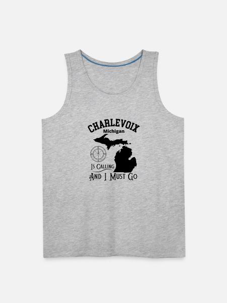 Charlevoix Michigan - Men's Premium Tank - heather gray