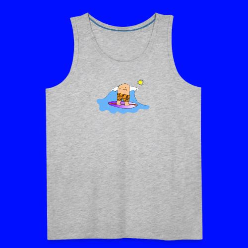 Surfing Bert, Full Color (tshirts) - Men's Premium Tank