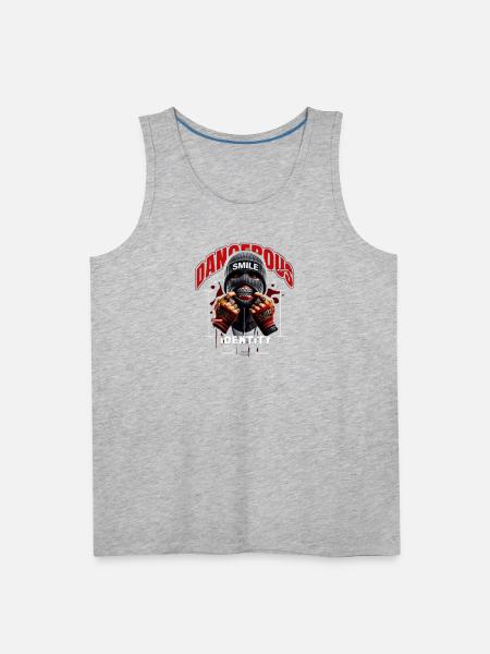 Grave Smile - Men's Premium Tank - heather gray