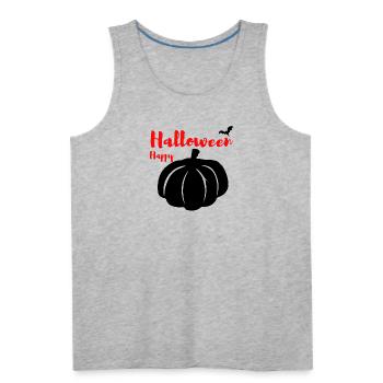 Black pumpkin - Men's Premium Tank - heather gray - Front