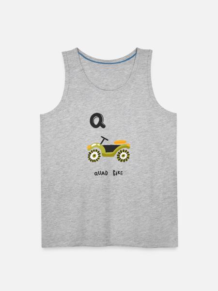 Q Is Quad Bike - Men's Premium Tank - heather gray