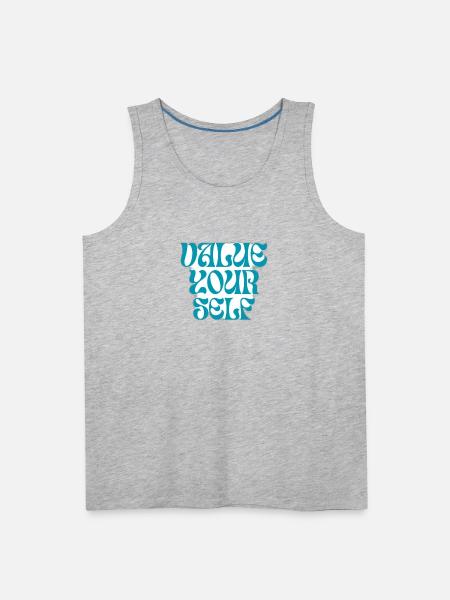 value yourself - Men's Premium Tank - heather gray