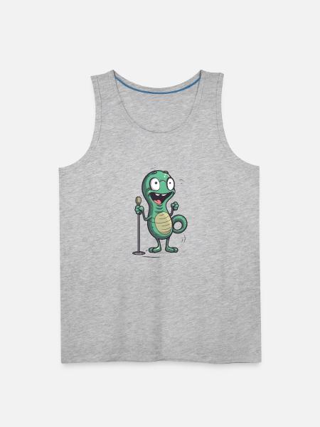 Jokester Lizard Live - Men's Premium Tank - heather gray