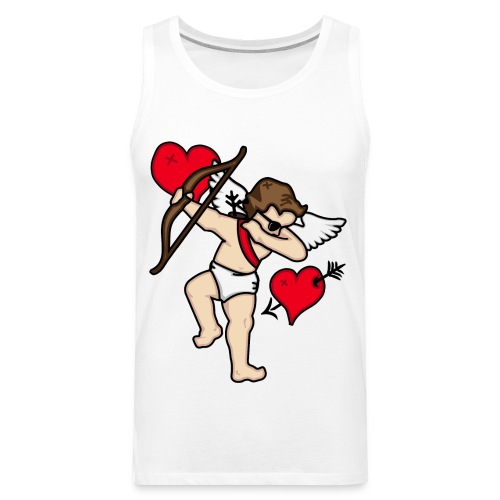 Dabbing Cupid For Valentines Day Gift T shirts - Men's Premium Tank