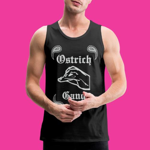 Ostrich Gang Clothing - White Logo - Men's Premium Tank