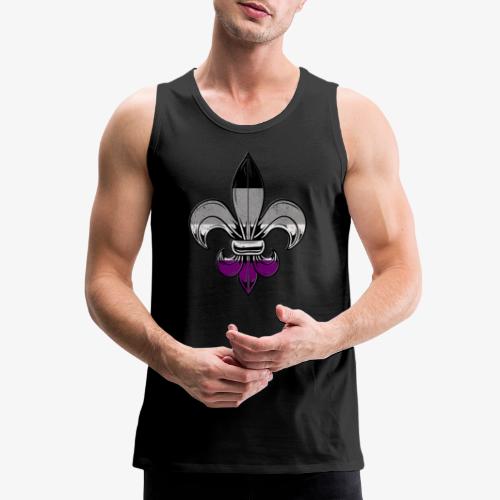 Asexual Pride Flag Fleur de Lis TShirt - Men's Premium Tank