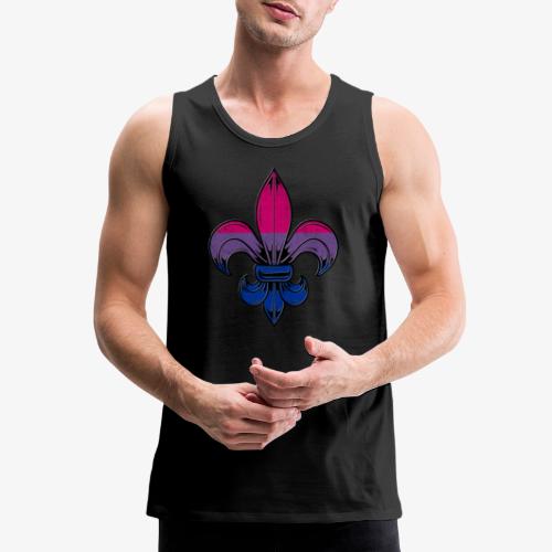 Bisexual Pride Flag Fleur de Lis TShirt - Men's Premium Tank