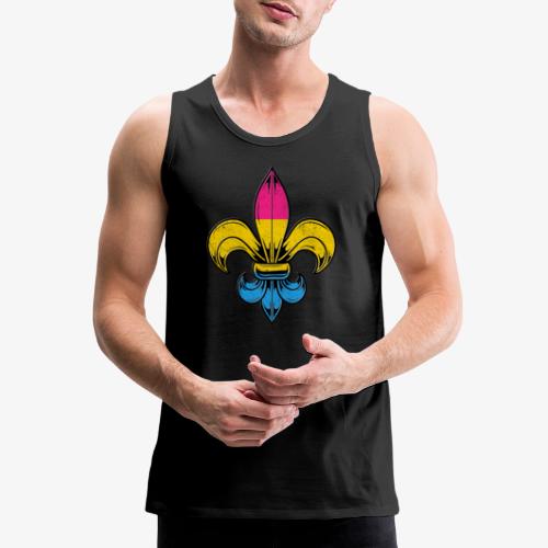 Pansexual Pride Flag Fleur de Lis TShirt - Men's Premium Tank
