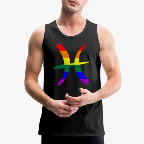 LGBT Gay Pride Flag Pisces Zodiac Sign - Men's Premium Tank