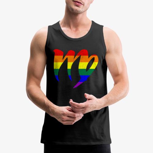 LGBT Gay Pride Flag Virgo Zodiac Sign - Men's Premium Tank
