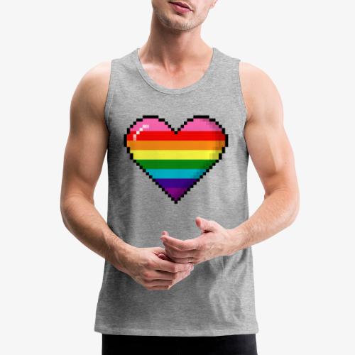 Gilbert Baker Original LGBTQ Gay Rainbow Pride 8- - Men's Premium Tank