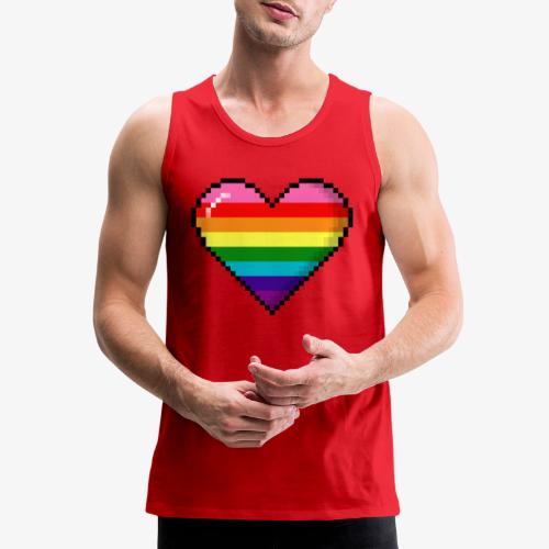 Gilbert Baker Original LGBTQ Gay Rainbow Pride 8- - Men's Premium Tank