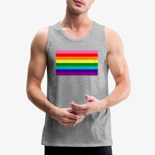 Original Gilbert Baker LGBTQ Rainbow Pride Flag - Men's Premium Tank