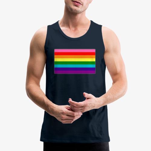 Original Gilbert Baker LGBTQ Rainbow Pride Flag - Men's Premium Tank