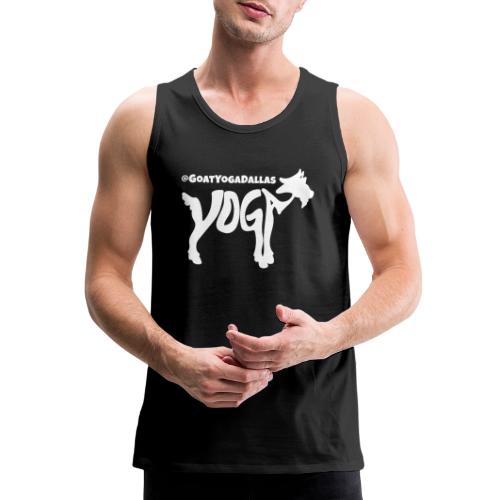 Goat Yoga Dallas White Logo - Men's Premium Tank
