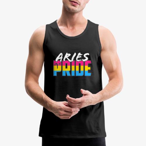 Aries Pansexual Pride Flag Zodiac Sign - Men's Premium Tank