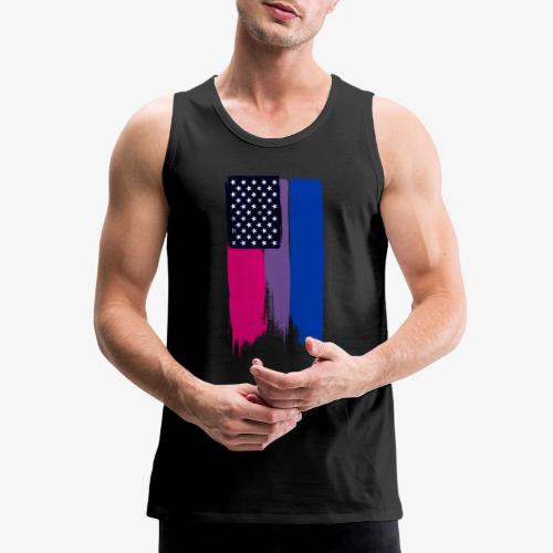 Bisexual Painted Stars and Stripes - Men's Premium Tank