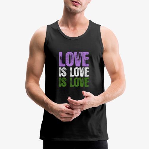 Genderqueer Pride Love is Love is Love - Men's Premium Tank