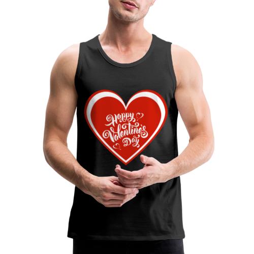 Hearts Love February Valentine's Day February 14 - Men's Premium Tank