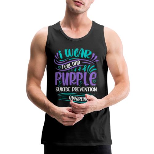 Wellness Collection - I Wear Purple & Teal - Men's Premium Tank