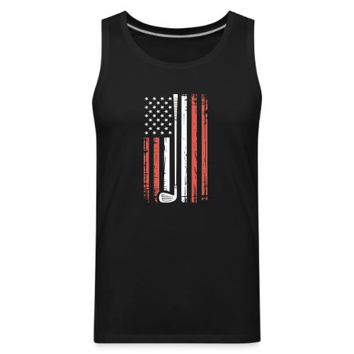 Patriotic Golf T-Shirt | American Flag Golf - Men's Premium Tank