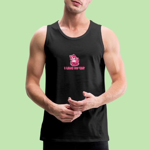 I love my cat - Men's Premium Tank