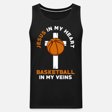 Jesus And Basketball Christian Saying' Men's T-Shirt