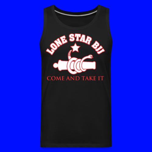 LONE STAR BRAZILIAN JIU-JITSU - Red and white - Men's Premium Tank