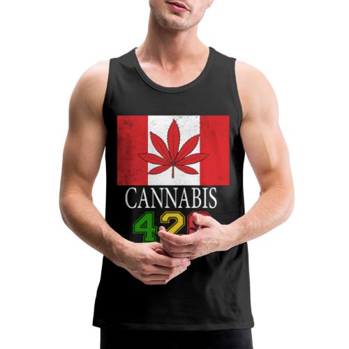 Comical 420 Celebrate Herb Weed Marijuana Design - Men's Premium Tank