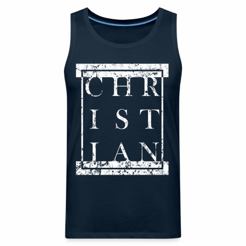 CHRISTIAN Religion - Grunge Block Box Gift Ideas - Men's Premium Tank