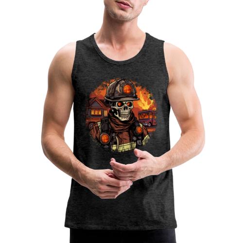 Skeletons Firefighter / fireman skeleton - Men's Premium Tank