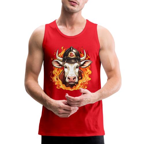 Firefighter cow - Men's Premium Tank