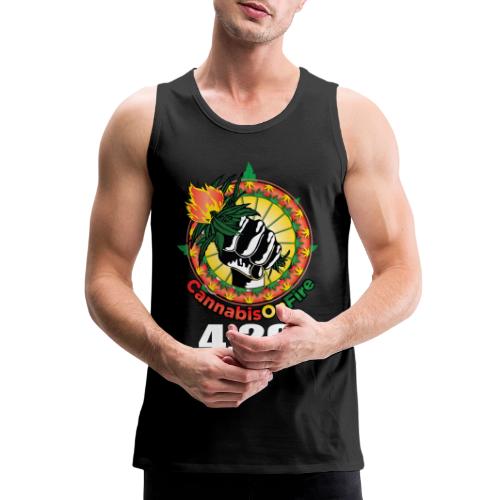 Wacky 420 Keep It Lit Time Weed Marijuana Design - Men's Premium Tank